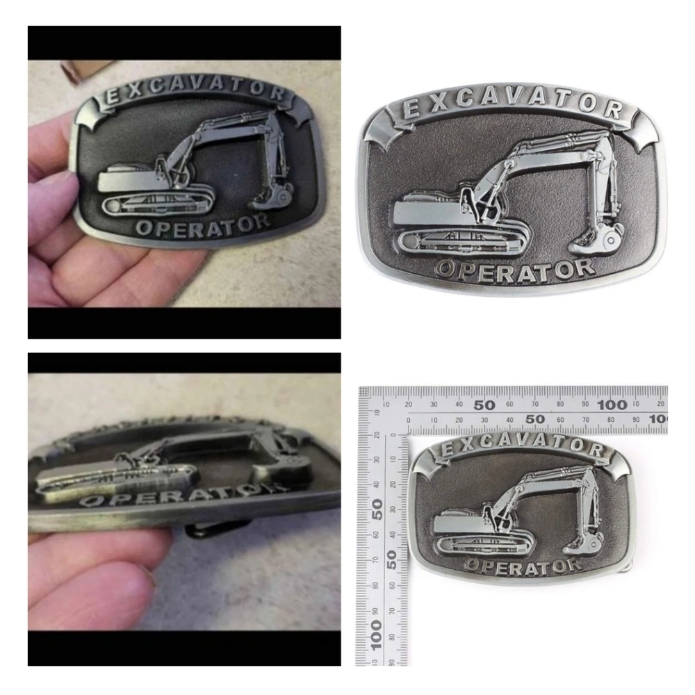 New excavator belt buckle I have many more horse buckles